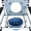 Scaun cu vas de toaleta (WC), pliabil, reglabil pe inaltime, din otel, max. 120kg, CMB 692-1