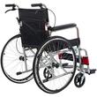 Scaun cu rotile din otel, pliabil, sezut 46 cm, max. 100kg, CML 202AJ-46 rosu