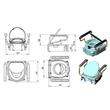 Inaltator WC cu capac, manere de sustinere rabatabile, reglabil pe inaltime, inaltime reglabila 5cm, 10 cm, 15 cm,  AT 51204
