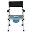 Scaun cu vas de toaleta (WC), pliabil, reglabil pe inaltime, din otel, max. 120kg, CMB 692-1