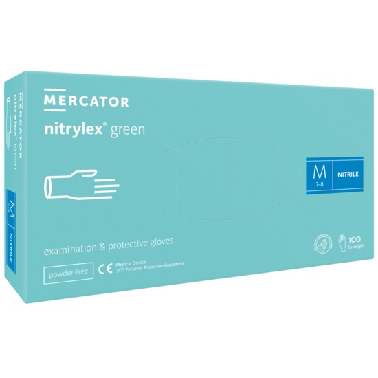 Manusi nitril, Nitrylex Green, nepudrate, Verde menta