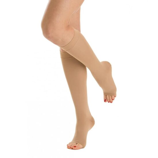 Ciorapi compresivi 18-21mmHg RAYAT AD pana la genunchi, varf deschis