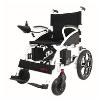 Scaun electric cu rotile din aluminiu, pliabil, manere rabatabile, max. 130 kg Alb/Negru ANTAR AT 52304