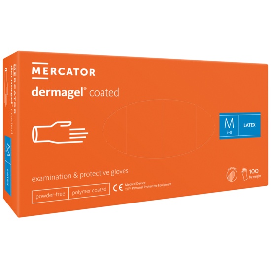 Manusi latex, Dermagel, Aderenta Puternica, Fara Alergeni, Nepudrate, Albe