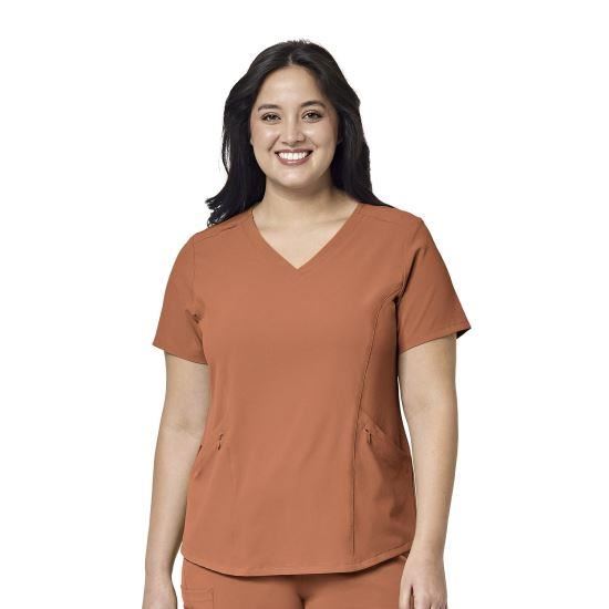 Bluza dama cu anchior, WonderWink RENEW 6134 CLAY 