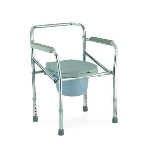Scaun cu WC de camera, pliabil, inaltime reglabila, otel, max. 100 kg KY 894