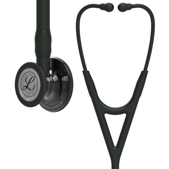 Stetoscop Littmann 3M Cardiology IV, capsula High Polish Rainbow , tub negru, 27 inch, 6232