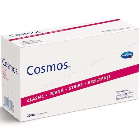 Cosmos strips Cassic, plasturi textili 6 cm x 2 cm, 250 buc