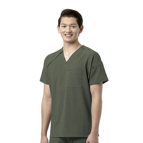 Tricou uniforma medicala barbati, WonderWink Renew, 6034-OLIVE