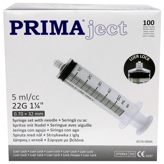Seringa 5ml, Luer Lock, Prima