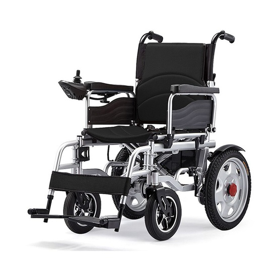 Scaun cu rotile electric, pliabil, manere rabatabile, max. 110 kg sezut 46cm, negru JT 098