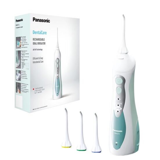 Irigator bucal PANASONIC EW1311G845, 3 viteze, 4 capete, 130ml, alb-albastru