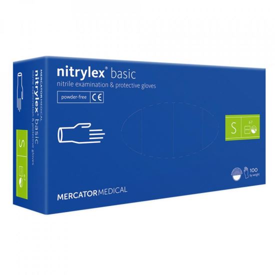 Manusi nitril, Nitrilex Basic Blue, fara pudra