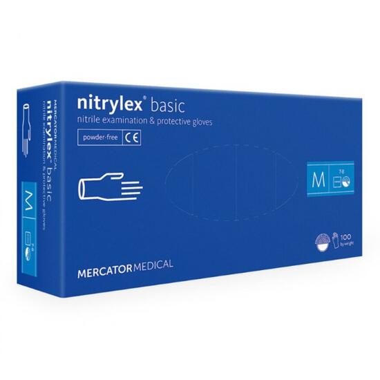 Manusi nitril, Nitrilex Basic Blue, fara pudra