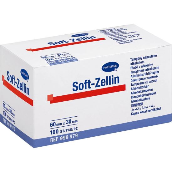 Tampoane impregnate cu alcool izopropilic Soft-zelin x 100buc 
