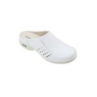 Saboti medicali din piele naturala, lavabili, Nursingcare Wash'Go Berlin, alb, WG4A10
