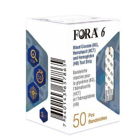Teste glicemie, hematocrit, hemoglobina FORA 6 x50buc