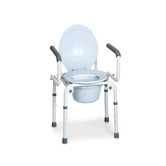 Scaun cu toaleta / WC cu manere rabatabile, reglabil pe inaltime, max. 130kg, RP 783