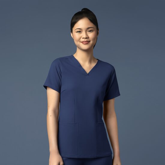 Bluza uniforma medicala, WonderWink Thrive, 6122-NAVY