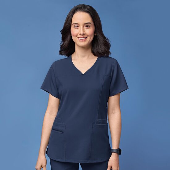 Bluza uniforma medicala, WonderWink Thrive, 6322-NAVY