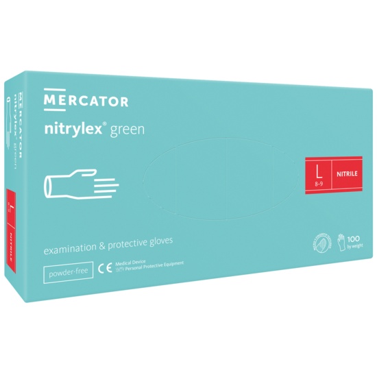 Manusi nitril, Nitrylex Green, nepudrate, Verde menta