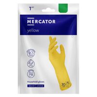 Manusi latex pentru menaj si curatenie galbene 