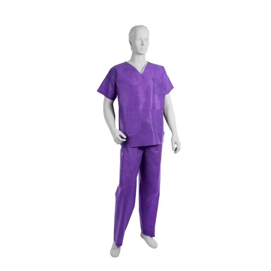Costum pijama din netesut 45 g/mp antistatic Violet