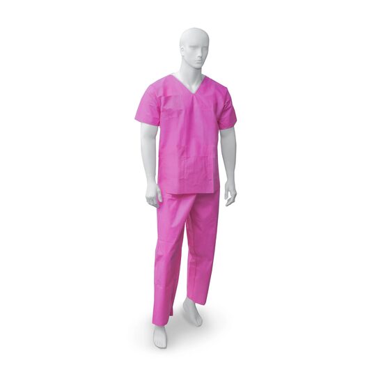 Costum pijama din netesut 45 g/mp antistatic Roz