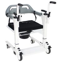 Scaun vas de toaleta / WC, cu lift, pe roti, pentru transfer, sezut detasabil, max. 100kg 811900