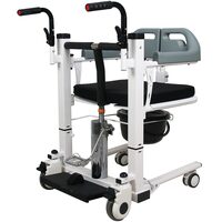 Scaun vas de toaleta / WC, cu lift, pe roti, pentru transfer, sezut detasabil, max. 120kg 811950