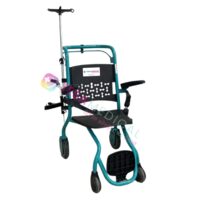 Scaun / Carucior cu rotile de transfer pacienti, suport perfuzii, max. 150 kg TM 506