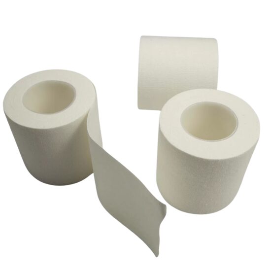 Leucoplast pe suport textil din mătase 5 cm x 5 m, cutie cu 6 bucăți