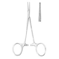 Pensă Halstead Mosquito, 14 cm, 1X2 dinţi, inox, dreaptă