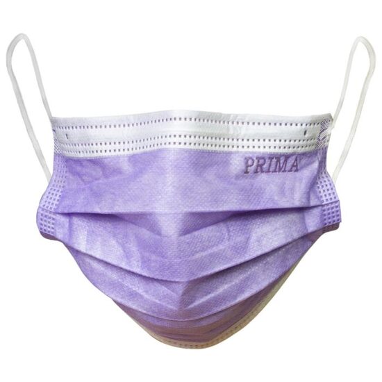 Masti chirurgicale medicale, PRIMA, cu elastic, lila, 50 bucati
