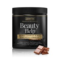 Beauty Help Ultra-Complex 9-in-1 Collagen Formula cu aroma de ciocolata, 300g, VIT C 200 mg, Zenyth