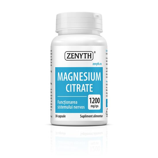 Magneziu Citrat 1200 mg, 30 capsule, Zenyth
