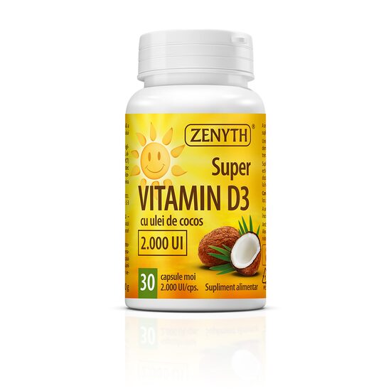 Super Vitamina D3 2000 UI, 30 capsule, Zenyth
