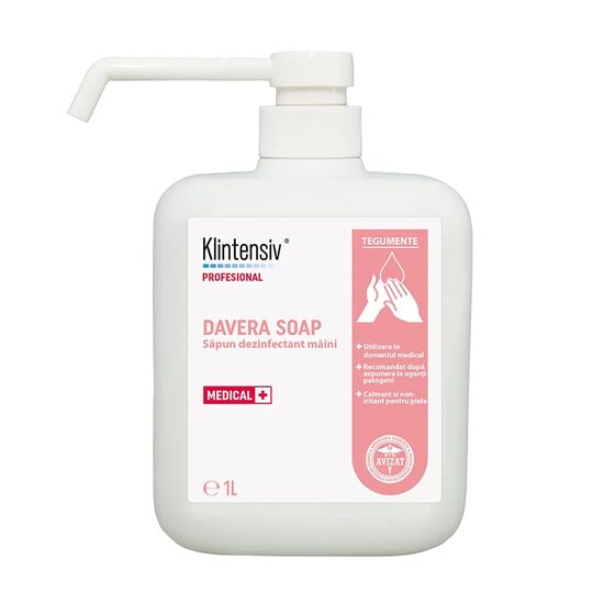 DAVERA SOAP - Sapun lichid dezinfectant pentru maini si tegumente, 1 litru