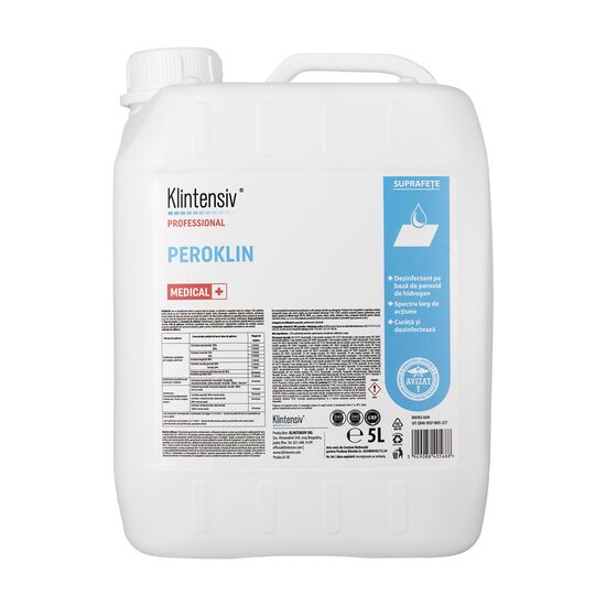 PEROKLIN – Dezinfectant pe bază de peroxid de hidrogen, 5 litri, Klintensiv
