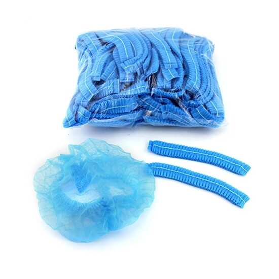 Bonete unica folosinta elastic 100 bucati, albastre