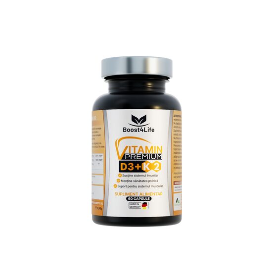 Vitamin D3+K2 Premium, Green Caps, 60 capsule, Boost4Life