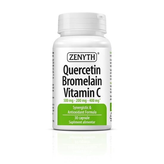 Quercetina Bromelaina Vitamina C, 30 capsule, Zenyth