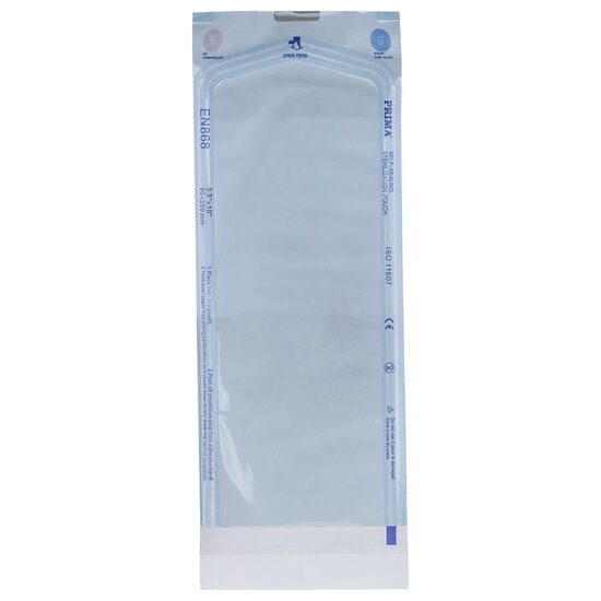 Pungi sterilizare autosigilante PRIMA 90×250 mm – indicator autoclav, 100 bucăți