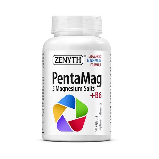 PentaMag, 90 capsule, 5 forme de magneziu și vitamina B6, Zenyth