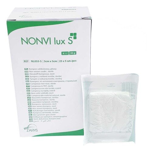 Comprese nesterile netesut NONVI lux, 5x5cm,100 buc