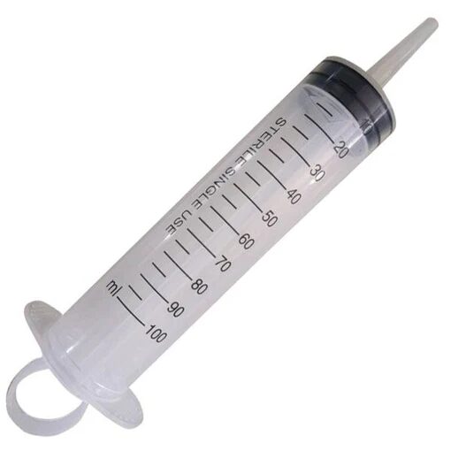 Seringă tip Guyon 100 ml Zarys – pentru alimentație, irigație și aspirație