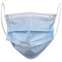 Măști chirurgicale medicale, cu 3 pliuri, cu elastic, albastre