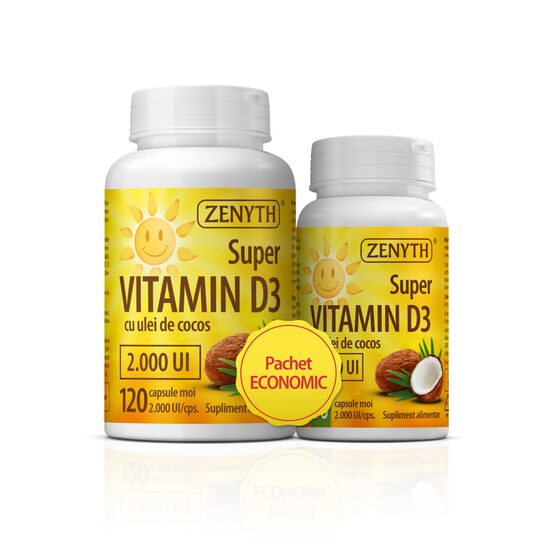 Pachet Super Vitamina D3 120+30cps