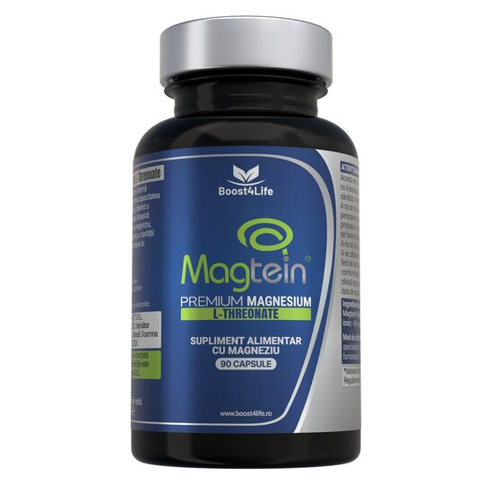 Magtein® Magneziu L-Treonat Premium, 670mg – 90 capsule vegane, suport cognitiv avansat
