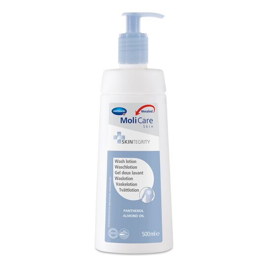 Loțiune de spălare MoliCare Skin 500 ml – curățare delicată pentru pielea sensibilă și iritată